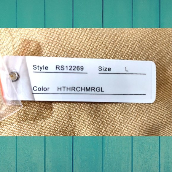 NWT Spense gold & black pullover sweater size Lg - Picture 6 of 8